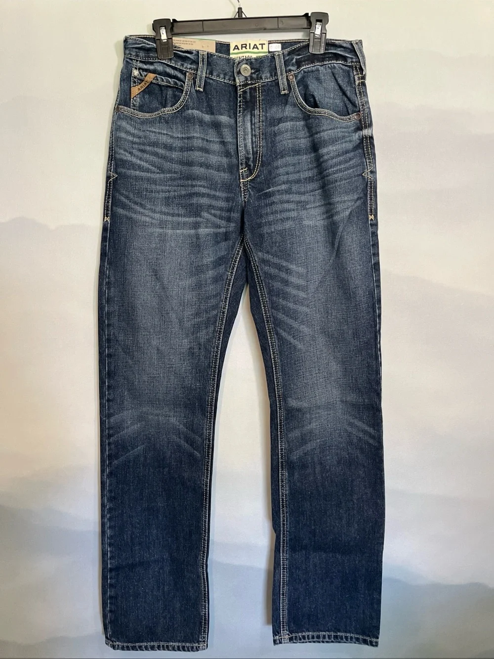 Ariat M1 Vintage 33/34 Blue Straight-Leg Jeans NWT